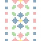 Floral Button Clusters Bookmark Pattern Chart Graph