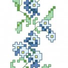 Forget-Me-Nots Bookmark Pattern Chart Graph