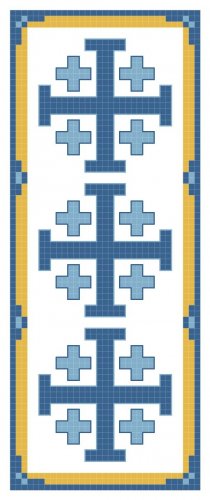 Jerusalem Cross Bookmark Pattern Chart Graph