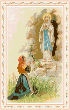 St. Bernadette at Lourdes Pattern Chart Graph