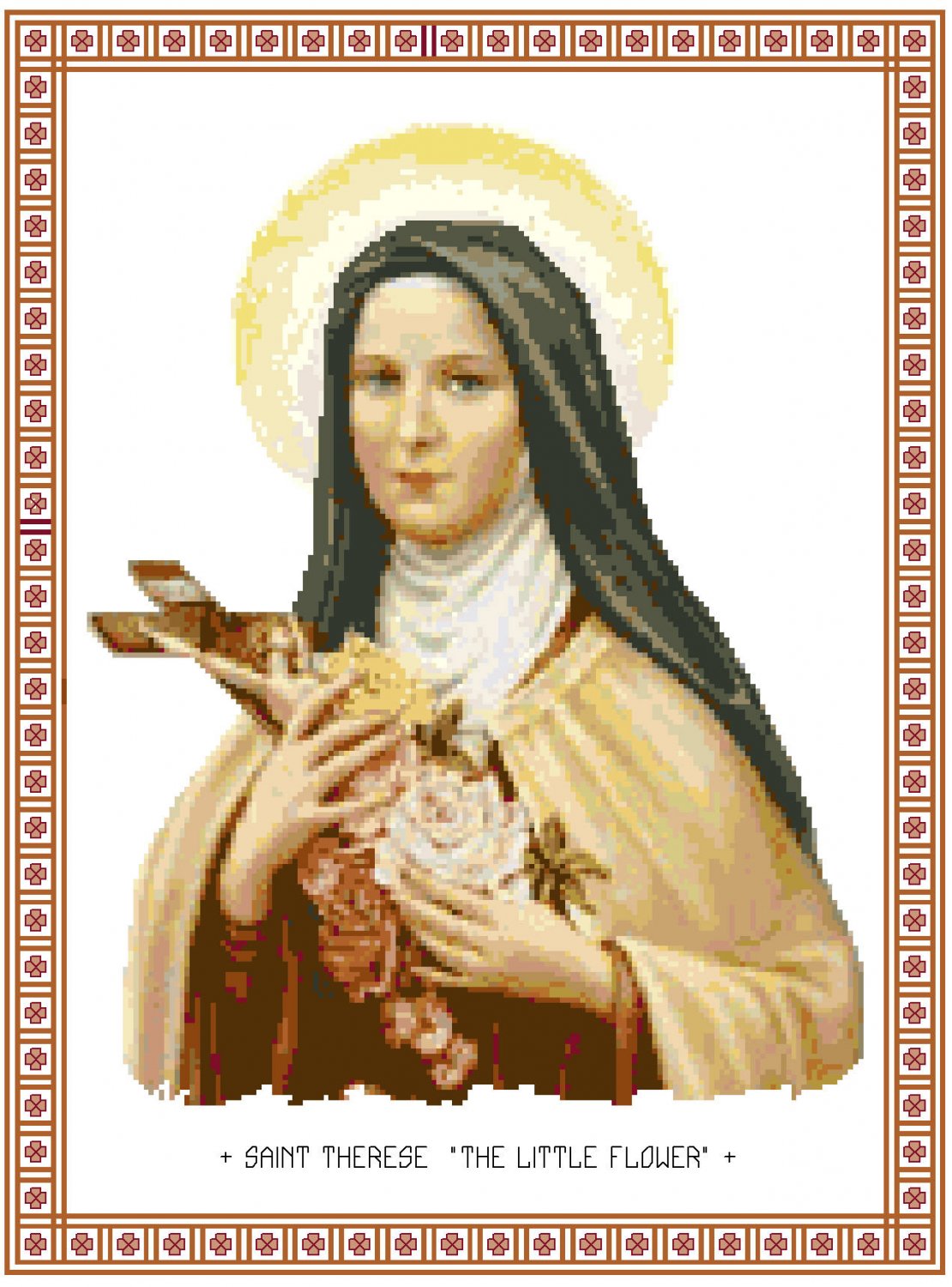 St. Therese, the Little Flower Pattern Chart Graph St. Therese, the Little Flower Pattern Chart Graph