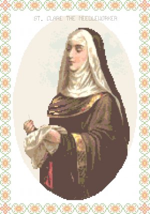 St.. Clare, the Needleworker 2 Pattern Chart Graph