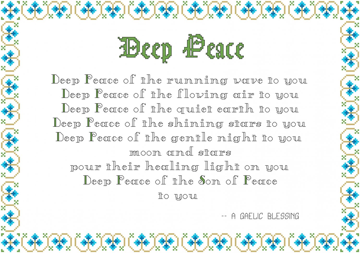 deep-peace-a-gaelic-blessing-sampler-pattern-chart-graph