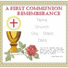 First Communion Record Pattern Chart Graph