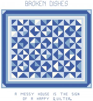 Wordless Wednesday: Broken Dishes Quilt Pattern Mosaic(Without