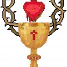 Chalice and Sacred Heart Symbol Pattern Chart Graph