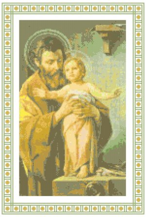 St. Joseph with Christ Child Pattern Chart Graph