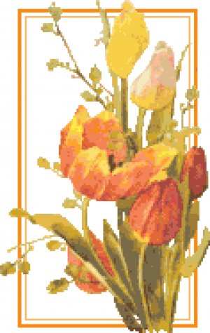 Tulip Bouquet Pattern Chart Graph