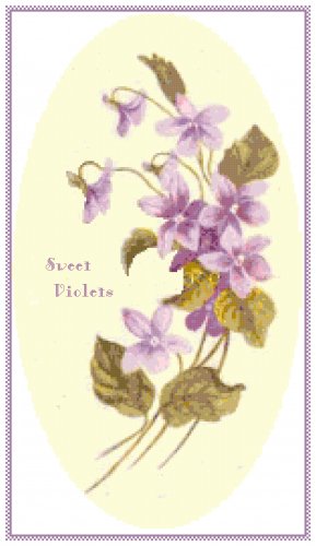 Sweet Violets Pattern Chart Graph
