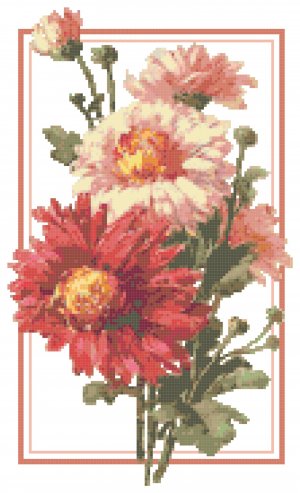Chrysanthemums 1 Pattern Chart Graph