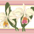 White Corsage Orchids Pattern Chart Graph