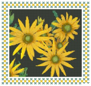 Prairie Sun Rudbekia Pattern Chart Graph