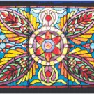 Floral Ornamental Stained Glass Pattern Chart Graph