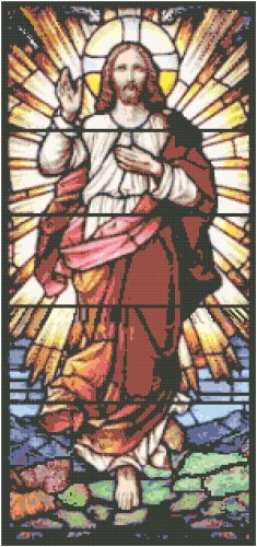 Ascension in Stained Glass Pattern Chart Graph