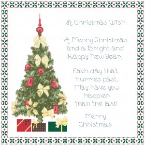 Christmas Tree and Gifts Pattern Chart Graph