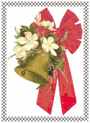 Christmas Bell and Bow Pattern Chart Graph