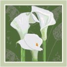 Calla Lilies Pillow Pattern Chart Graph Calla Lilies Pillow Pattern Chart Graph