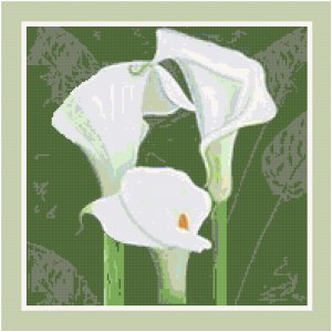 Calla Lilies Pillow Pattern Chart Graph