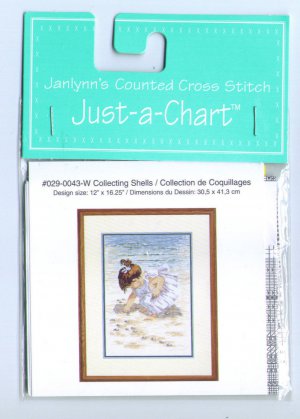 Collecting Sea Shells Cross Stitch Chart Pack