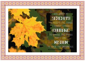 Serenity Prayer 3 Pattern Chart Graph
