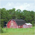 Old Red Barn Landscape Pattern Chart Graph