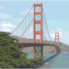 Golden Gate Bridge Landscape Pattern Chart Graph