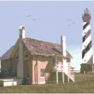 Cape Hatteras Lighthouse Seascape Pattern Chart Graph