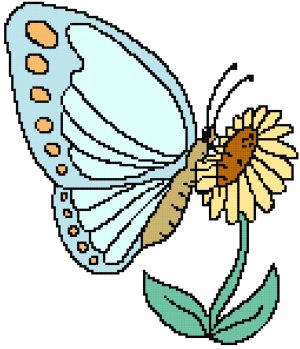 Butterfly Summer Pattern Chart Graph