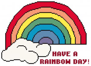 Have A Rainbow Day! Pattern Chart Graph