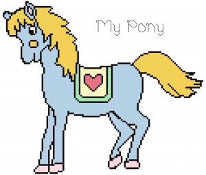 My Pony (Blue) Pattern Chart Graph