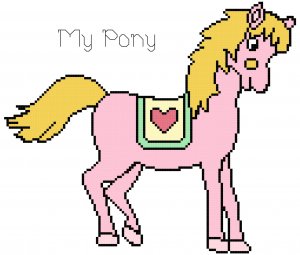 My Pony (Pink) Pony Pattern Chart Graph