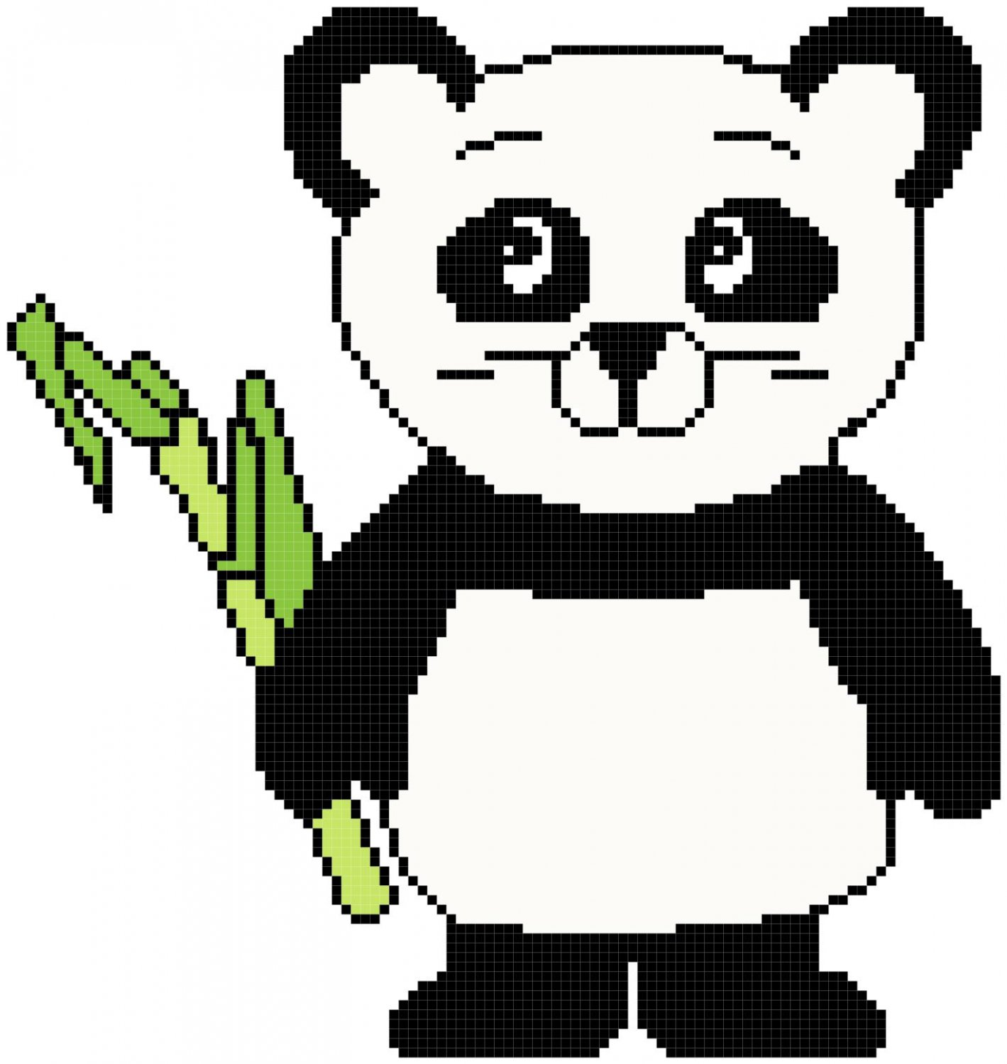 Panda Bear Pattern Chart Graph