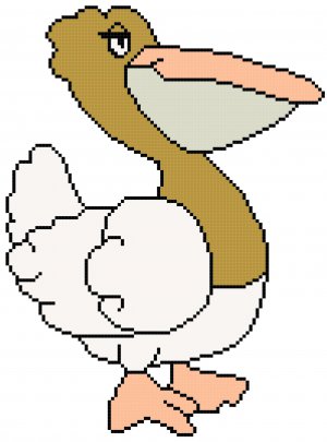 Pelli the Pelican Pattern Chart Graph