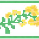 Yellow Flower Border Pattern Chart Graph