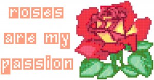 Roses Are My Passion Pattern Chart Graph