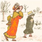January by Kate Greenaway Pattern Chart Graph