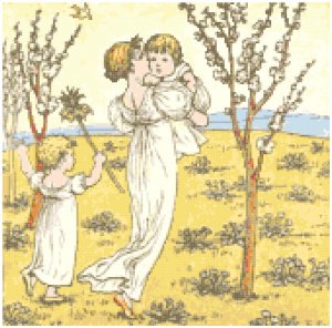 May by Kate Greenaway Pattern Chart Graph