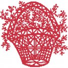 Flower Basket - redwork Pattern Chart Graph Flower Basket - redwork Pattern Chart Graph