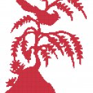 A Blue Jay's Call - redwork Pattern Chart Graph