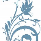 Floral Swirl - bluework Pattern Chart Graph