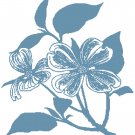 Dogwood Blossoms - bluework Pattern Chart Graph