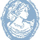 Blue Cameo - bluework Pattern Chart Graph