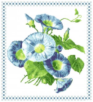 Morning Glories Pattern Chart Graph