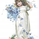 Girl With Violets Pattern Chart Graph