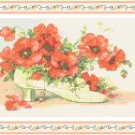 Poppies in a Victorian Shoe Pattern Chart Graph Poppies in a Victorian Shoe Pattern Chart Graph
