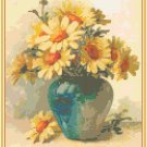 Marguerites in a Vase Pattern Chart Graph