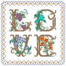 Love Sampler Pattern Chart Graph
