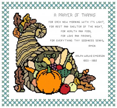 A Prayer of Thanks Pattern Chart Graph