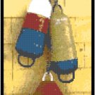 Fisherman's Bouys Still Life Seascape Cross Stitch Pattern Chart Graph