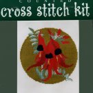 Sturt Desert Pea Flower Cross Stitch Kit